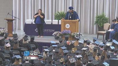 Bluffton University send off class of 2018 with commencement speech from departing university president