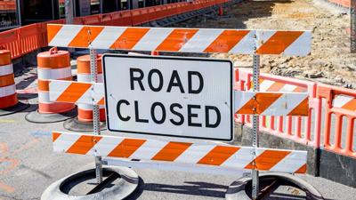 Road closed sign generic
