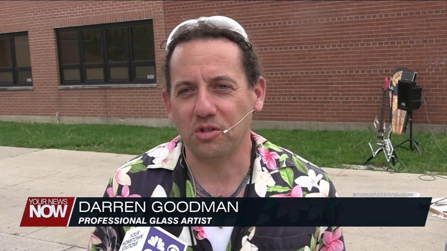 Glass blower shares life lessons through his art with Wapakoneta Middle School students