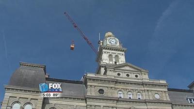 Clock tower restoration underway at Allen County Courthouse
