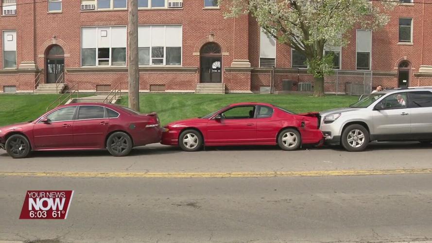 Three vehicle crash sends three people to the hospital