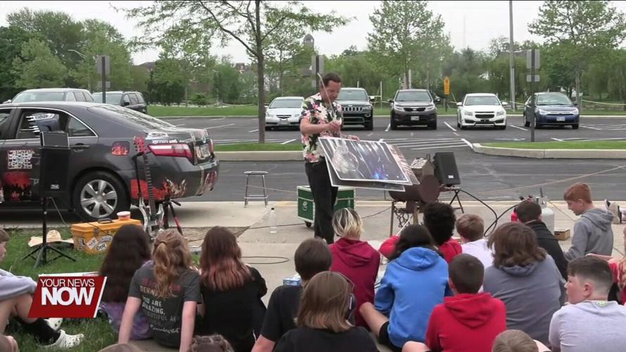 Glass blower shares life lessons through his art with Wapakoneta Middle School students
