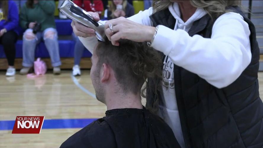Waynesfield-Goshen senior shaves off his mullet after his school raises over $1,000 for St. Jude