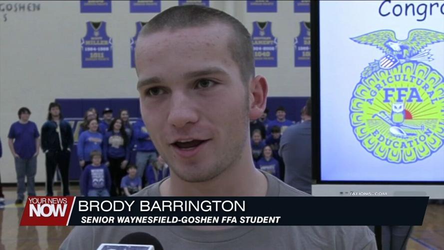 Waynesfield-Goshen senior shaves off his mullet after his school raises over $1,000 for St. Jude