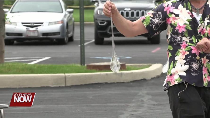 Glass blower shares life lessons through his art with Wapakoneta Middle School students