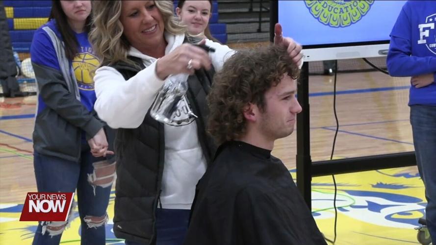 Waynesfield-Goshen senior shaves off his mullet after his school raises over $1,000 for St. Jude