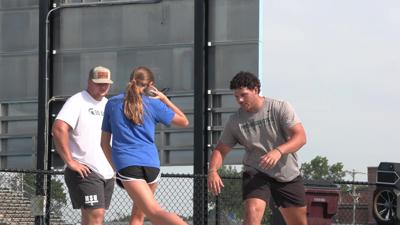 Michigan State athletes lead "Bath Throws" track and field camp