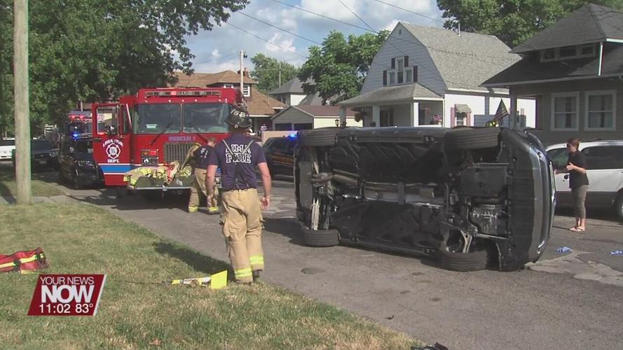 Rollover on Brice Ave. in Lima