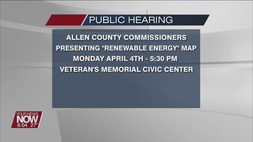 Allen County Commissioners schedule public hearing for Renewable Energy Map