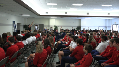 Lima Catholic Schools kick off positive addiction week with motivational speaker