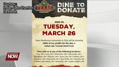 The Indian Lake Tornado: Over a dozen Ohio Texas Roadhouse locations will donate 100% of all profits on Tuesday to the Indian Lake Tornado Relief Fund