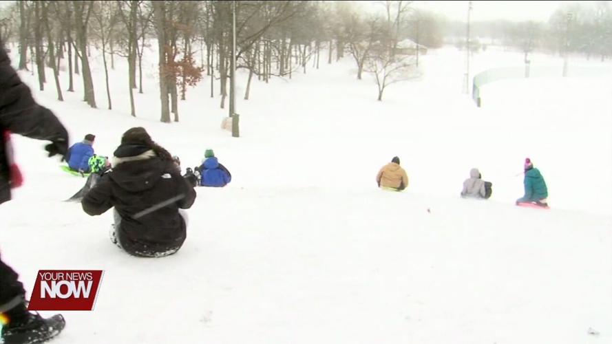 Lima's Parks and Recreation encouraging families to come and enjoy some sledding fun at Faurot Park
