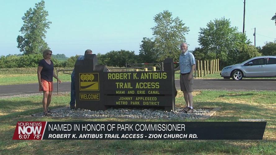 New trail access to Miami Erie Canal named after long time park board commissioner