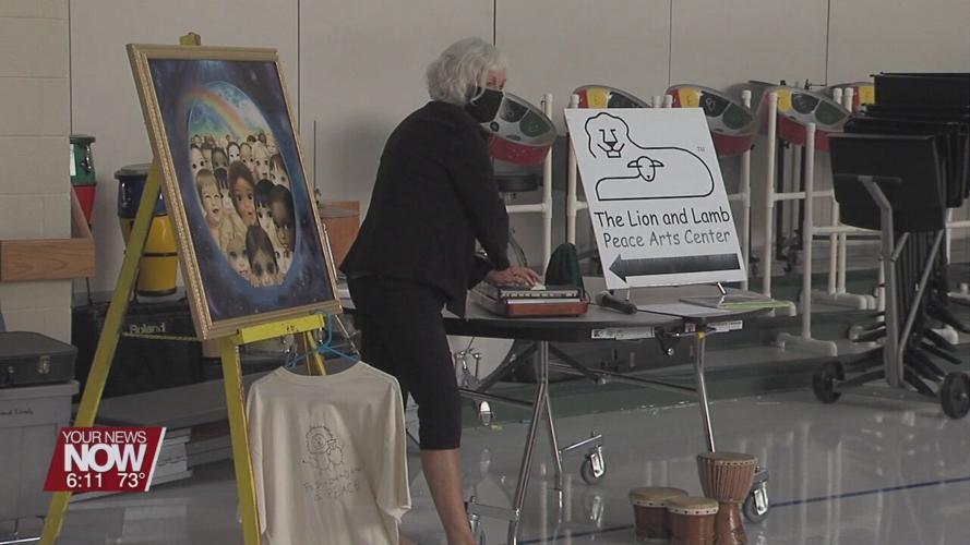 Bluffton University's Lion and Lamb visit Liberty Arts Magnet for lesson on peace and kindness