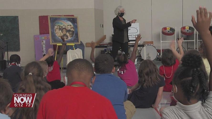Bluffton University's Lion and Lamb visit Liberty Arts Magnet for lesson on peace and kindness