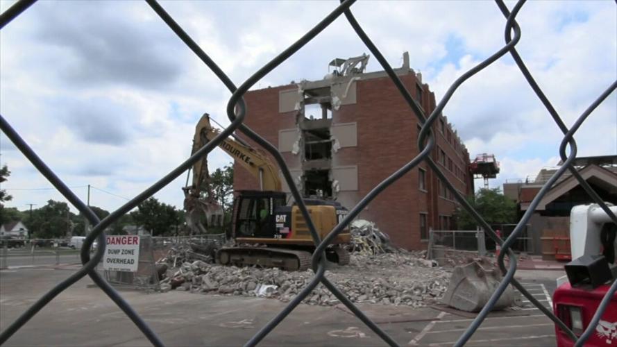 Demolition underway of building that housed St. Rita's School of Nursing