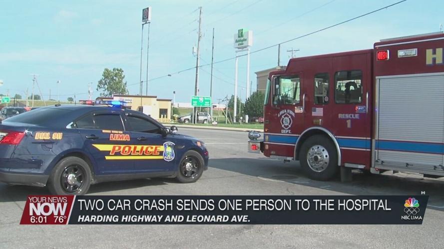 Car accident sends one person to the hospital