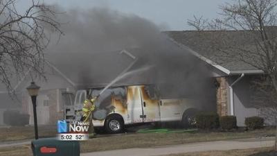 Call for structure fire turns out to be a van explosion