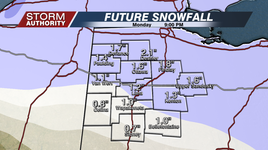 Predicted Snow Today
