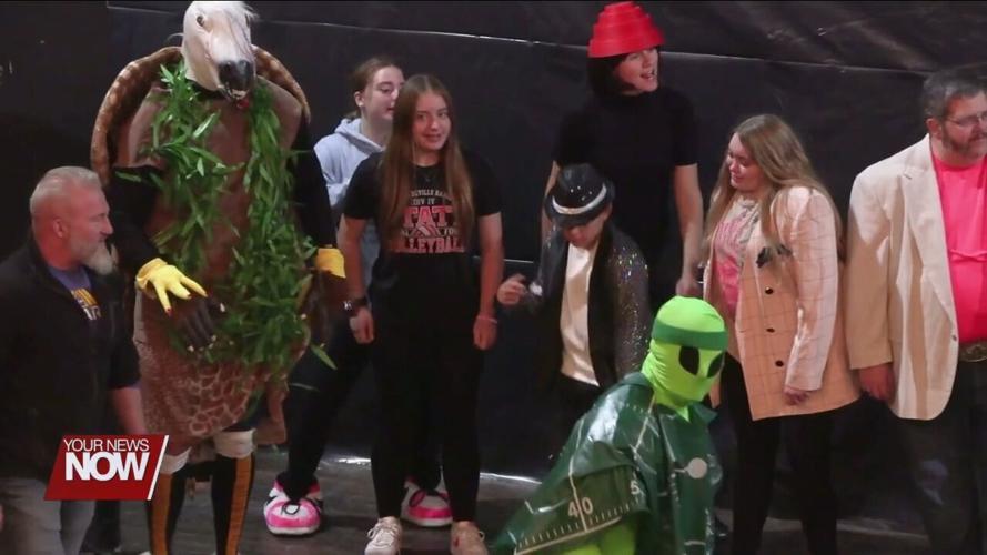 Cast members at the St. Marys Grand Opera House get ready for "The Ditchmen: The Play, The Sequel"