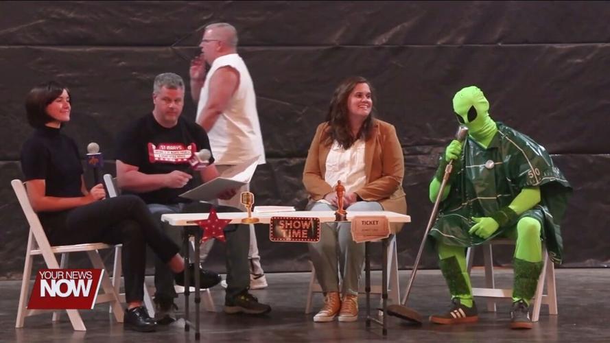 Cast members at the St. Marys Grand Opera House get ready for "The Ditchmen: The Play, The Sequel"