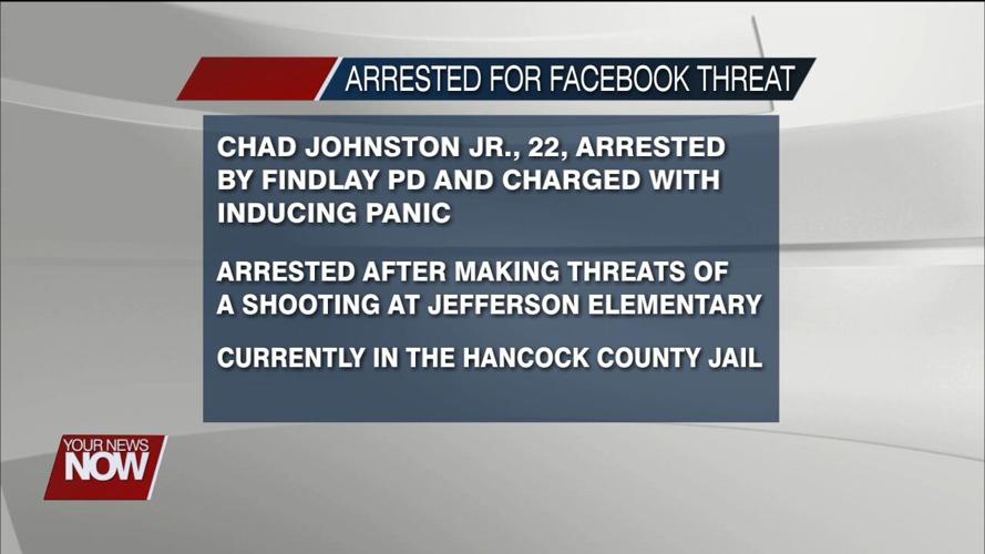 22-year-old man arrested after he allegedly made shooting threats towards Jefferson Elementary in Findlay