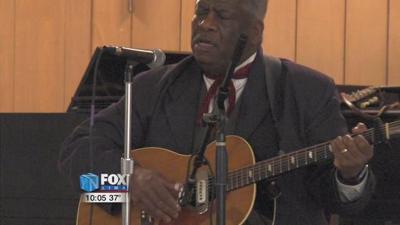 Reverend Robert B. Jones performs at Blues Concert in Lima