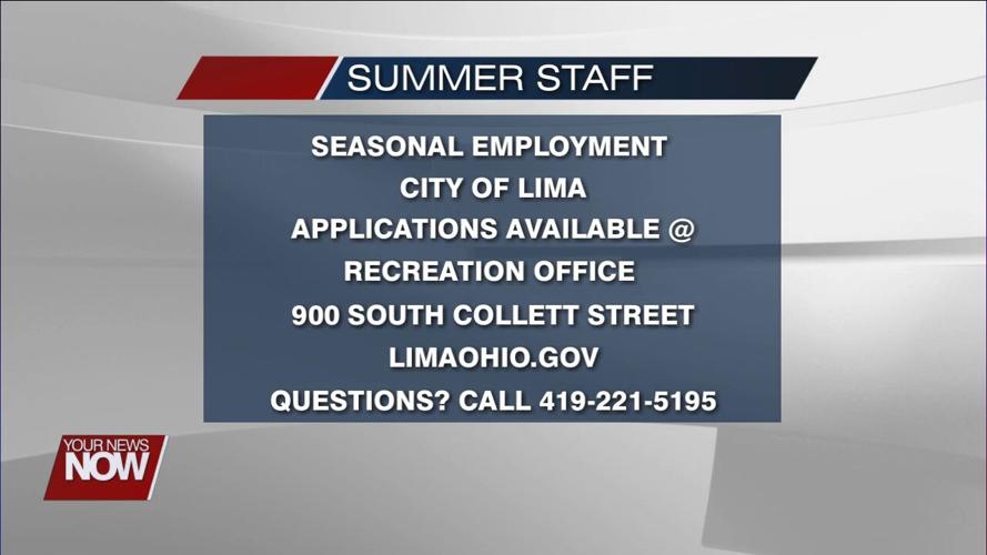 Lima Recreation Department accepting applications for summer jobs