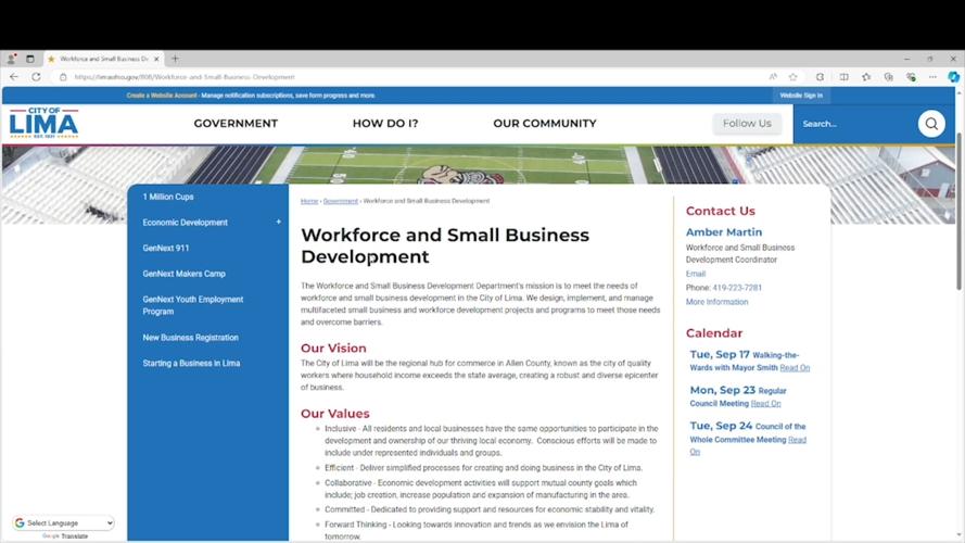 City of Lima Expands Support for Small Businesses with Monthly Library Hours