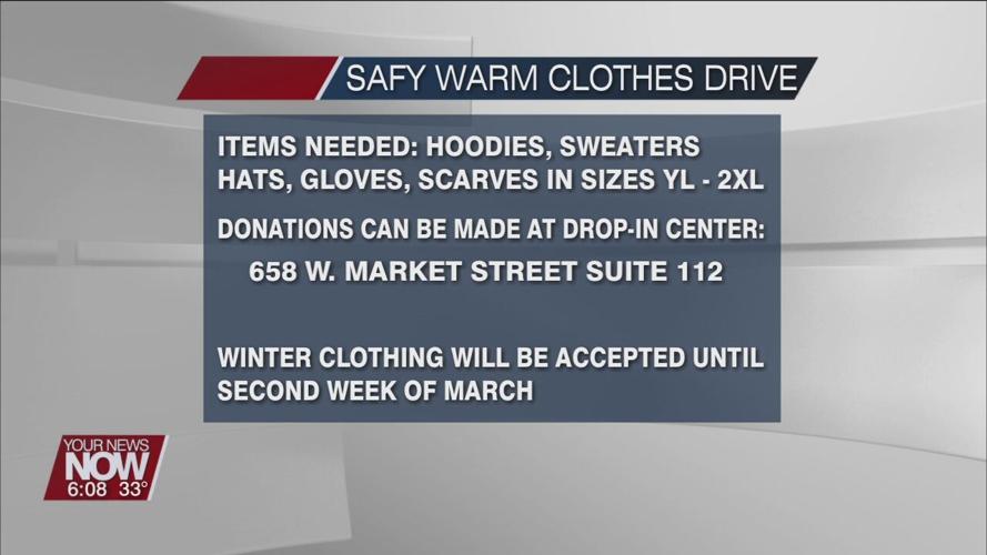 SAFY accepting warm clothes donations this winter