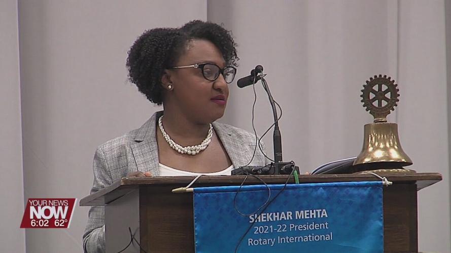 It was her first "State of the City" as Mayor Sharetta Smith addresses the Lima Rotary Club on Monday