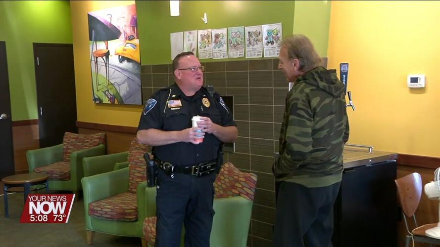 Law enforcement from Allen County meets community members for National Coffee with a Cop Day