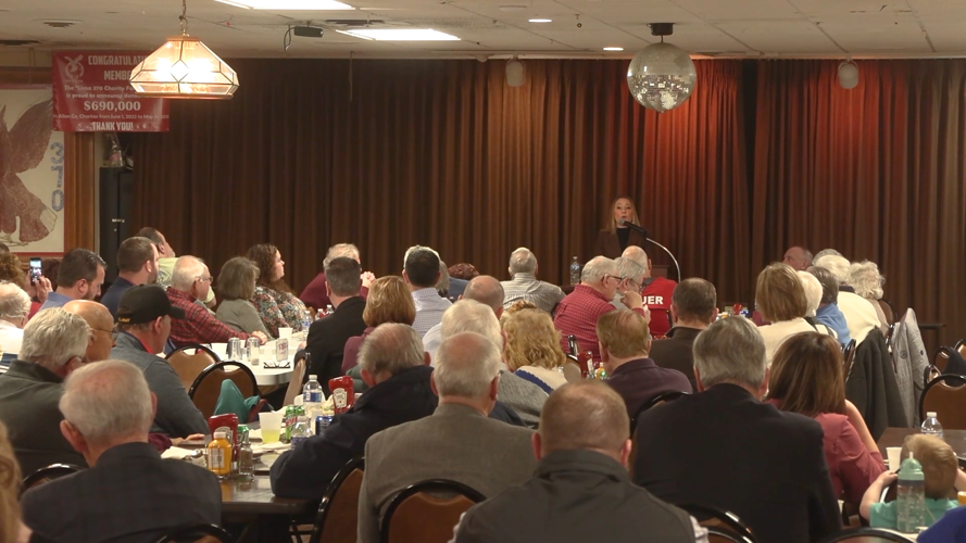 Senator Susan Manchester talks Farm Bureau health plan and state budget at Allen County Republican Luncheon