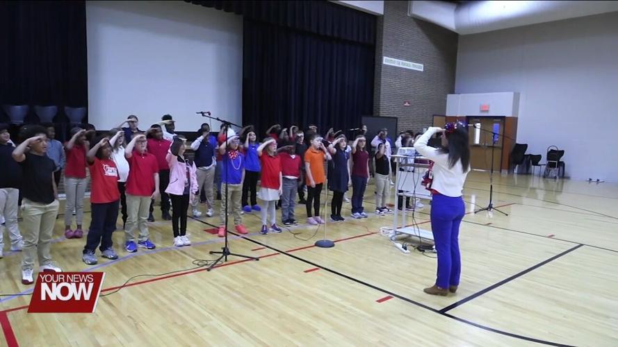 Heritage Elementary honors veterans and learn about "Hall of Valor"