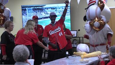 Cincinnati Reds bring ballpark experience to Springview Manor residents
