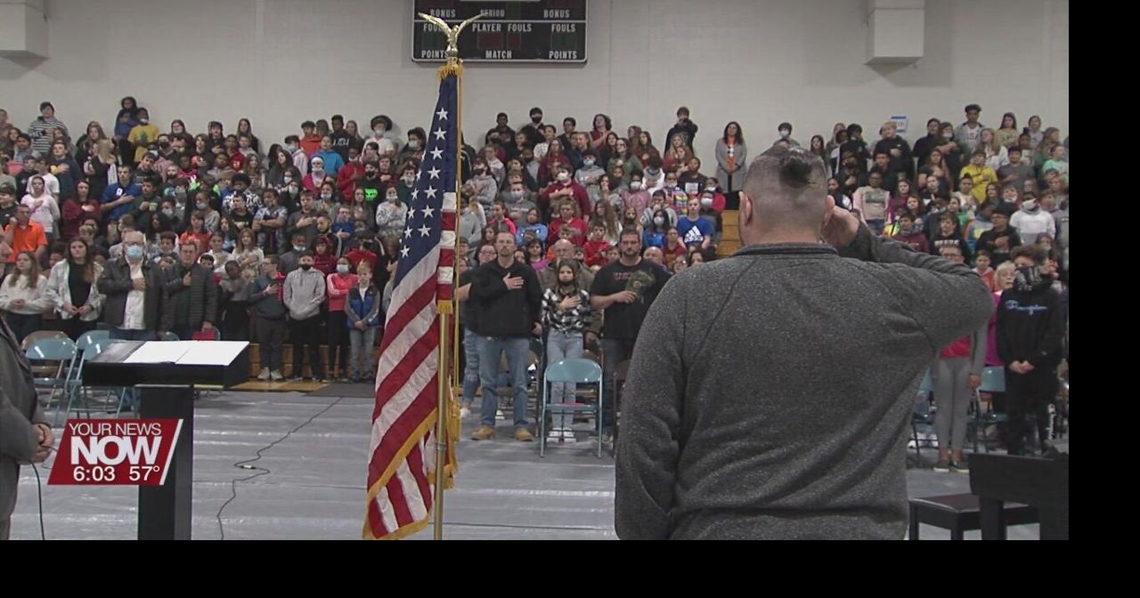 Elida Middle School honoring Veterans during school assembly News