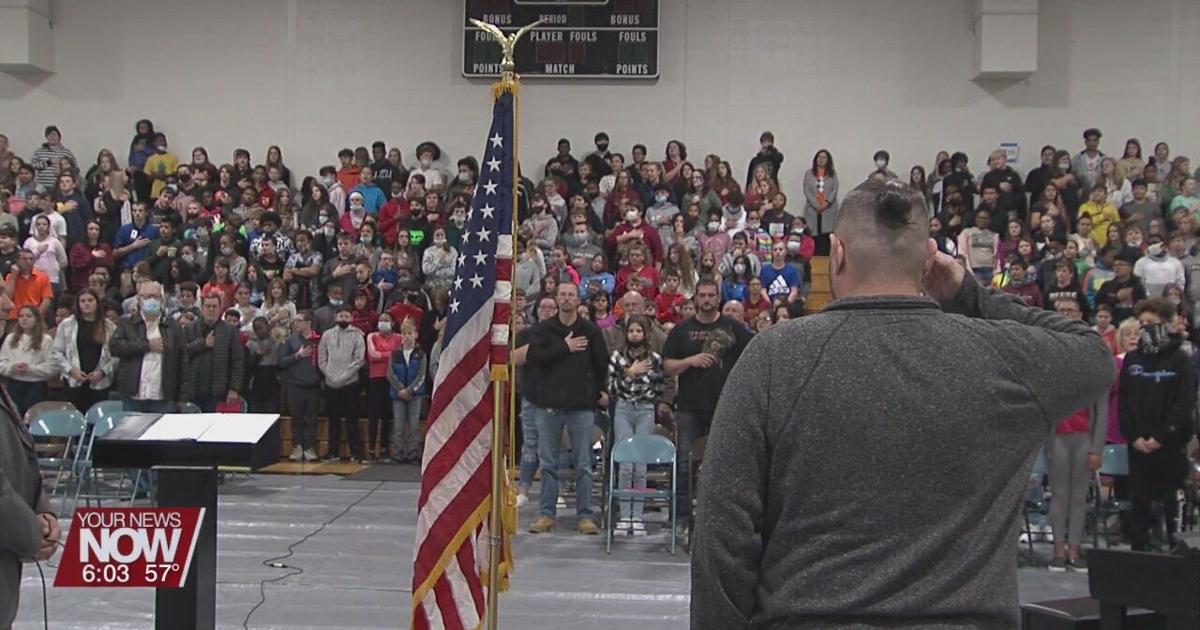 Elida Middle School honoring Veterans during school assembly News