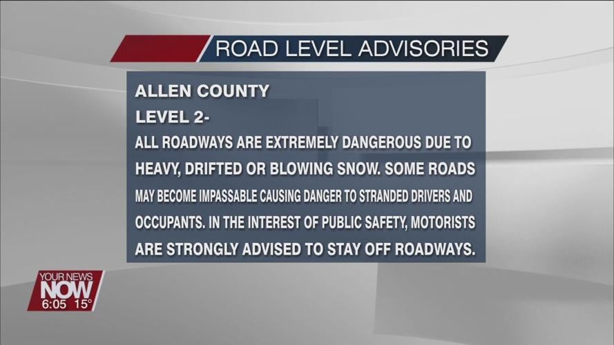 Understanding road level advisories