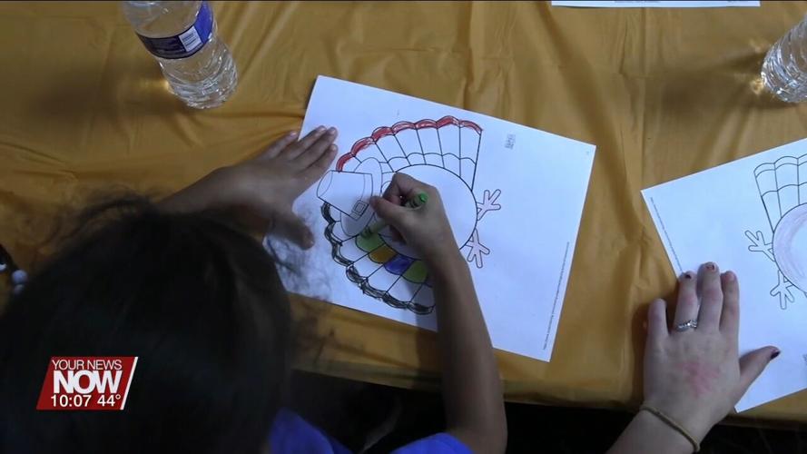 Lima City School's "Sparty Friends" celebrating Thanksgiving and enjoying each others company.