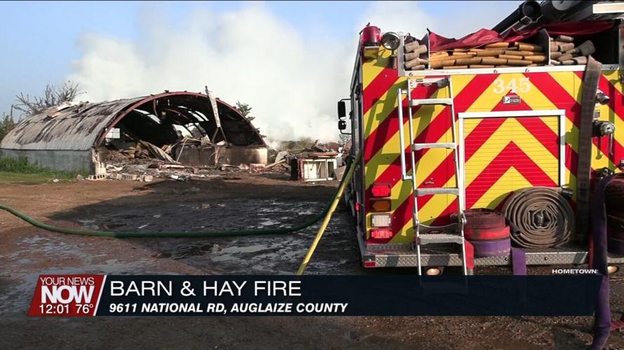 Crews battle barn fire early Friday morning in Auglaize County