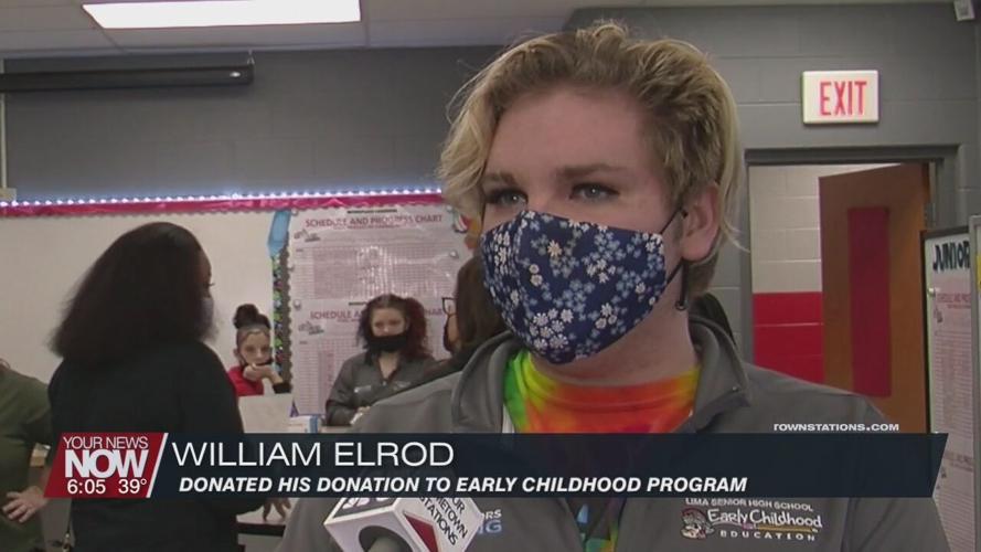 Two teens in foster care make a donation to Early Childhood Program at Lima City Schools