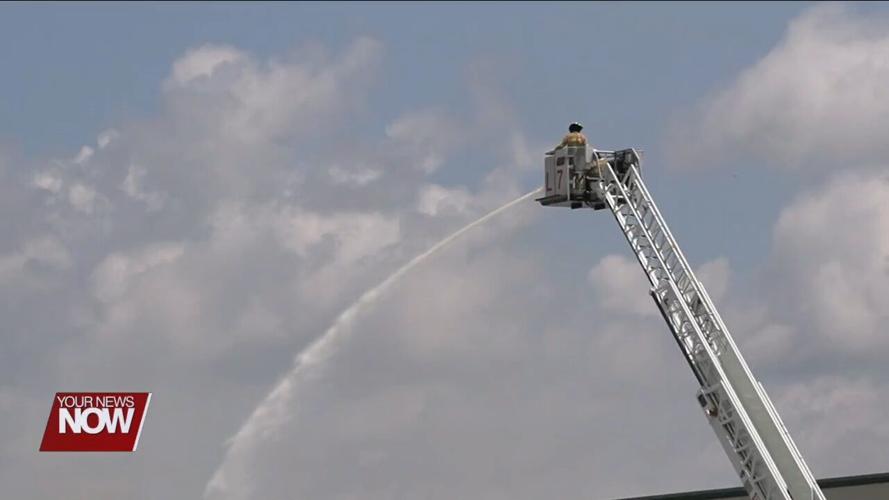 Multiple departments battle fire at chicken farm