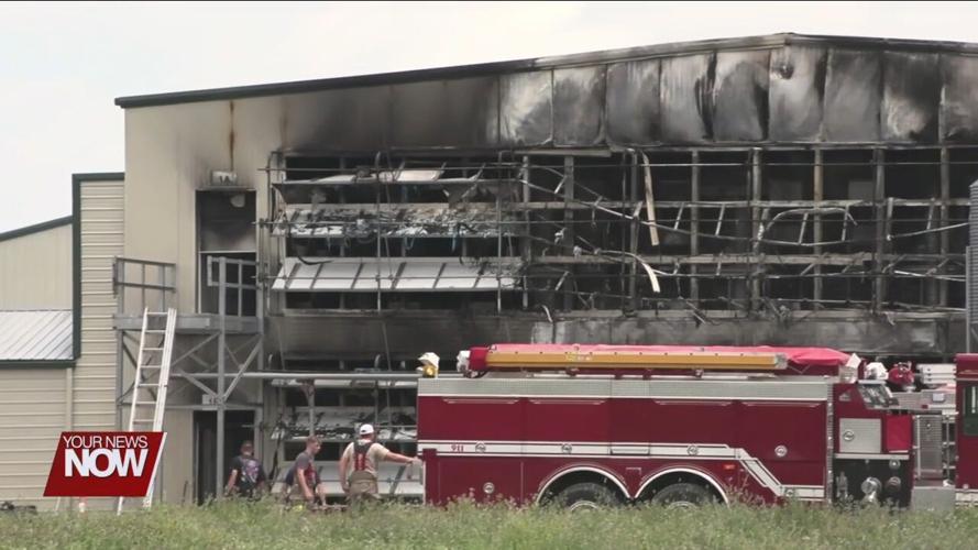 Multiple departments battle fire at chicken farm