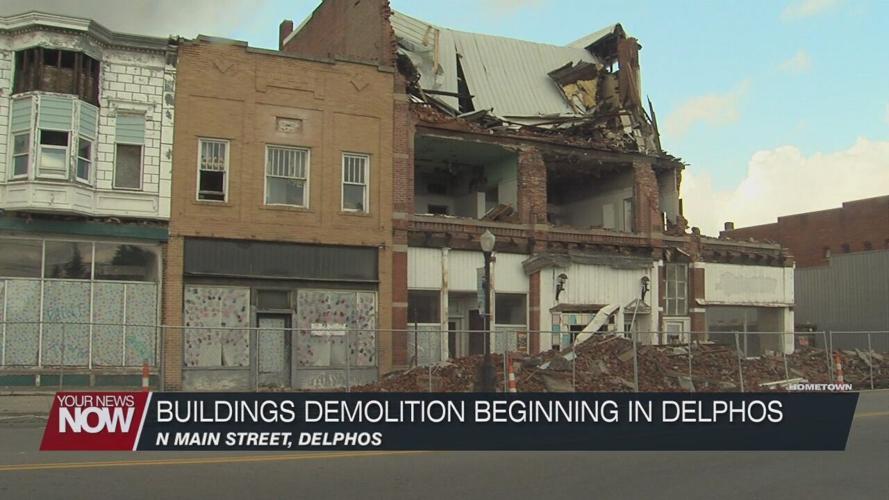 Downtown Delphos buildings undergoing demolition
