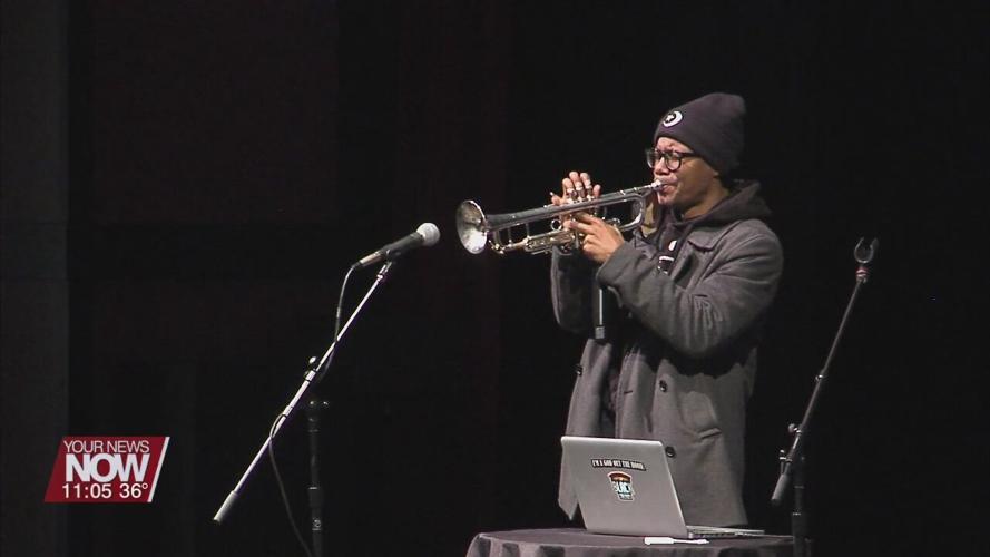 A professional recording artist makes stop in Lima spending time with Lima City School students