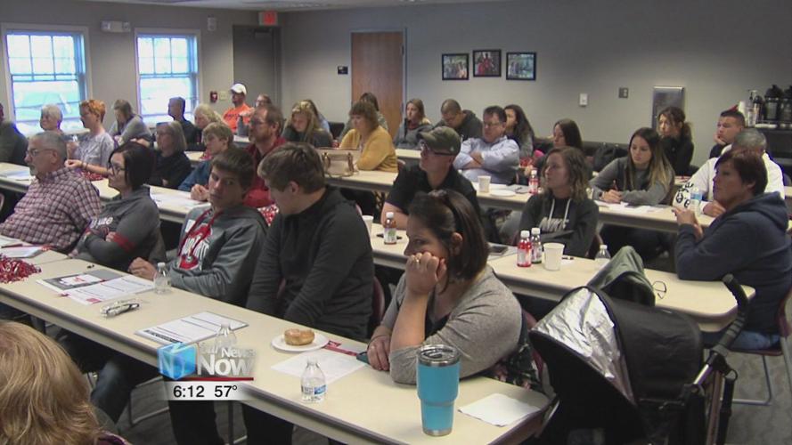 Students and their parents learn more about OSU Lima at fall open house