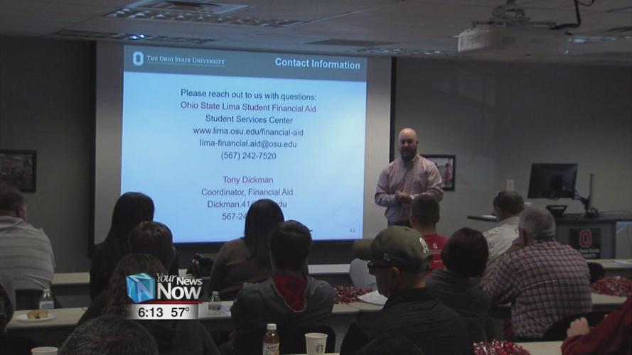 Students and their parents learn more about OSU Lima at fall open house