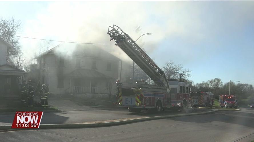 Lima Fire Department battles a suspicious blaze inside a vacant apartment duplex