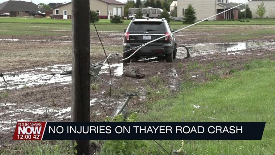 No injuries reported in singlevehicle crash on Thayer Road News