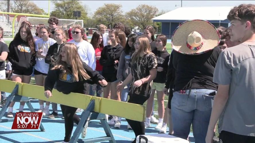 Students at Bath use water balloons to raise money for fellow student injured in an accident